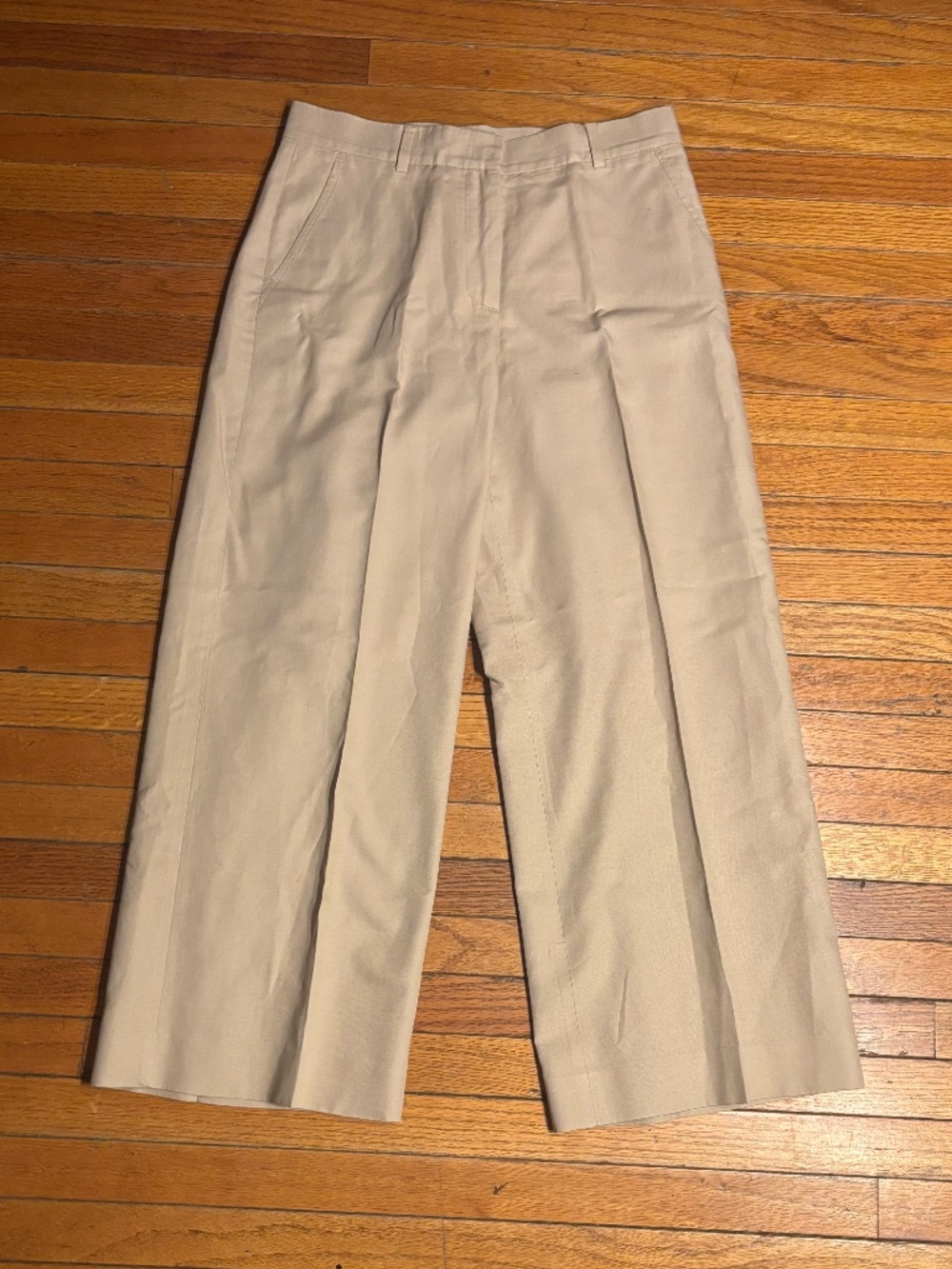 Khaki Colored Maxmara Wide-legged Trousers - size 8